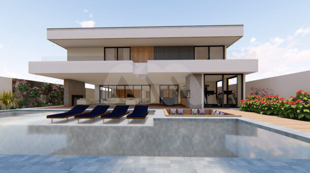 Imagem de Casa Triplex à venda com piscina e praça de fogo em condominio de alto padrao na Barra