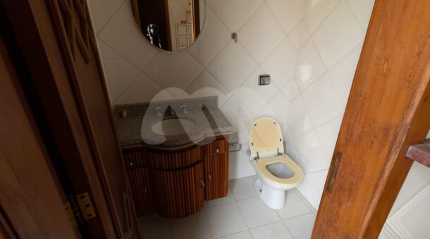 Imagem da lavabo da belissima casa no Recreio na imobiliária de luxo RJ