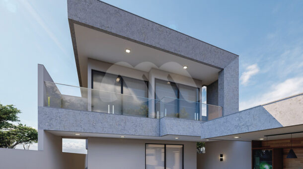 Imagem de projeto de Casa contemporânea à venda com varanda no segundo pavimento