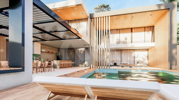 Imagem da área externa da casa Maravilhoso Triplex Contemporâneo à venda no Mansões