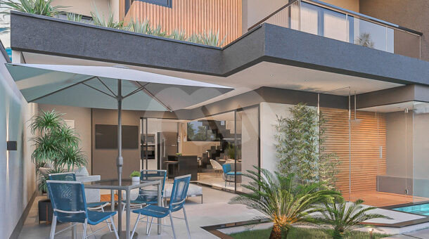 Imagem de area externa da Casa Duplex contemporânea à venda no Renew Life Residences