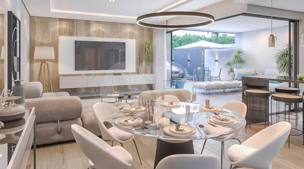 Imagem de sala de jantar da Casa Duplex contemporânea à venda no Renew Life Residences