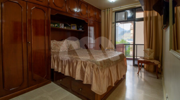 imagem da suíte do apartamento à venda na Barra da Tijuca