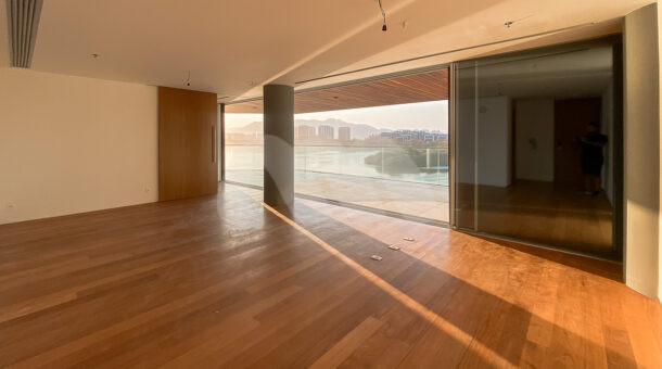 Imagem da sala do apartamento no Residences Grand Hyatt com vista infinita à venda